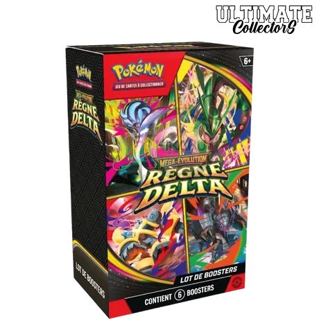 Bundle Règne Delta de six boosters, emballage français.