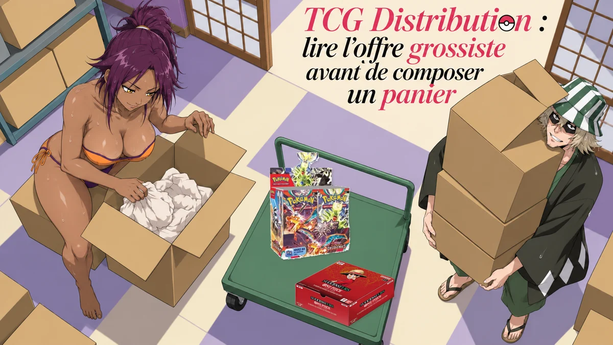 Couverture illustrée : TCG Distribution : lire l’offre grossiste avant de composer un panier.