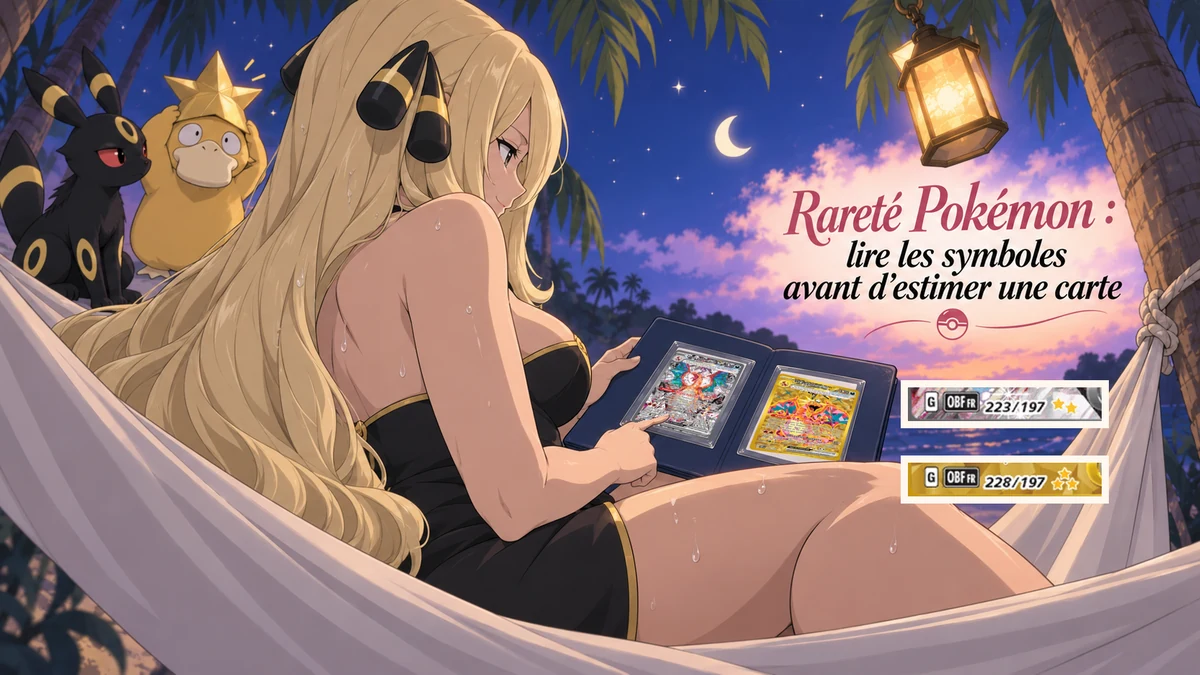 Couverture illustrée : Rareté Pokémon : lire les symboles avant d’estimer une carte.