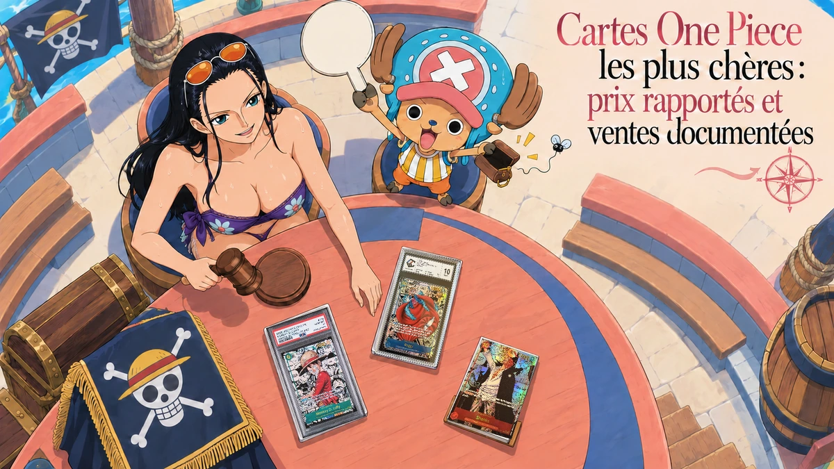 Couverture illustrée : Cartes One Piece les plus chères : prix rapportés et ventes documentées.